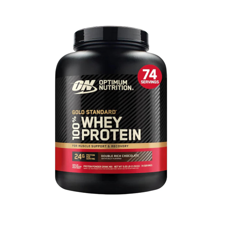 Optimum Nutrition Gold Standard 100% Whey Protein Powder, Double Rich Chocolate, 5 Lbs