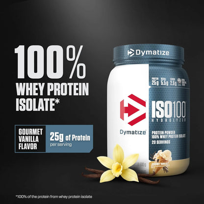 Dymatize ISO100 Whey Protein Powder Isolate, Gourmet Vanilla