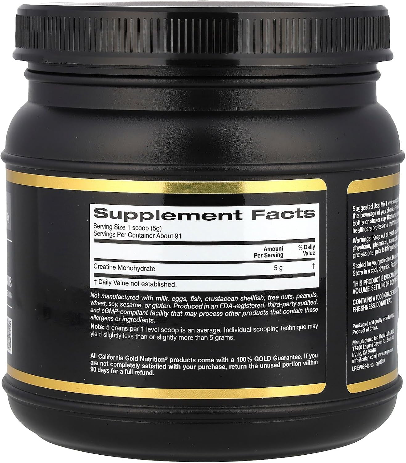 California Gold Nutrition, Creatine Powder, Micronized, Creatine Monohydrate.